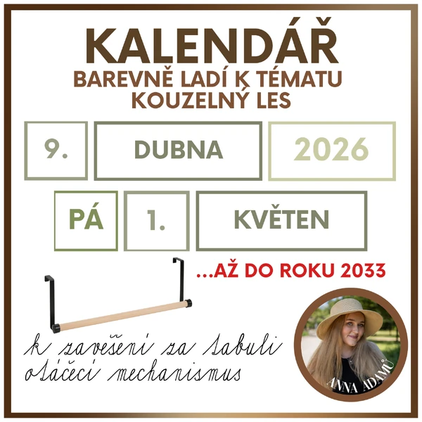 Kalendář do třídy - kouzelný les 