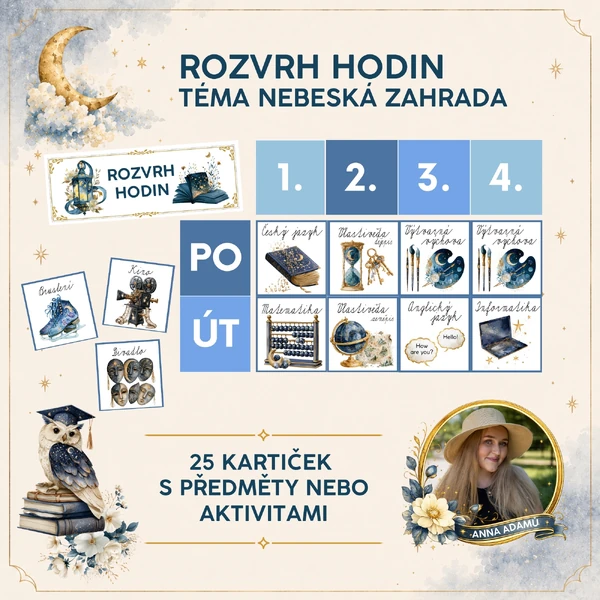 Rozvrh hodin - nebeská zahrada