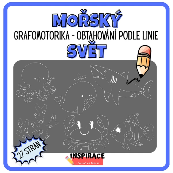 MOŘSKÝ SVĚT -🦈 grafomotorika