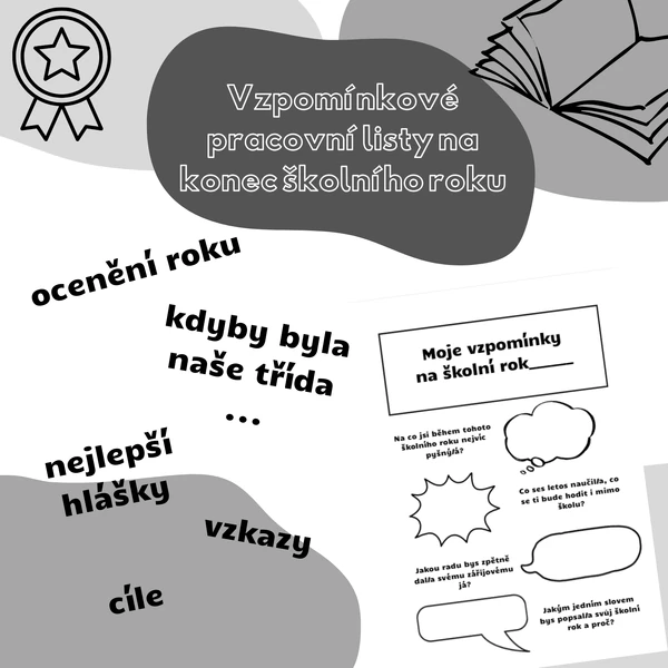 Vzpomínkové pracovní listy na konec školního roku