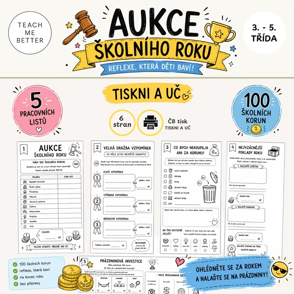 Aukce školního roku - reflexe na konci školního roku