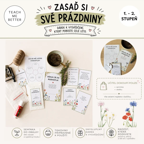Dárek k vysvědčení - zasaď si své prázdniny
