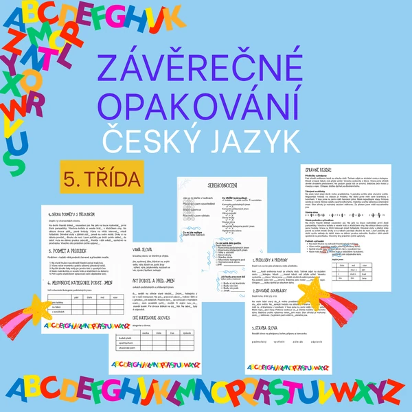 Závěrečné opakování z českého jazyka 5. třída