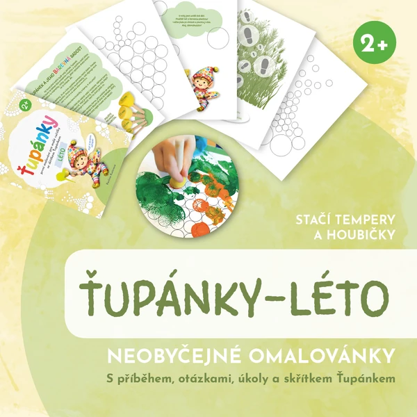 Ťupánky - omalovánky s příběhem a úkoly, 2+