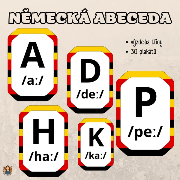 Německá abeceda - výzdoba třídy