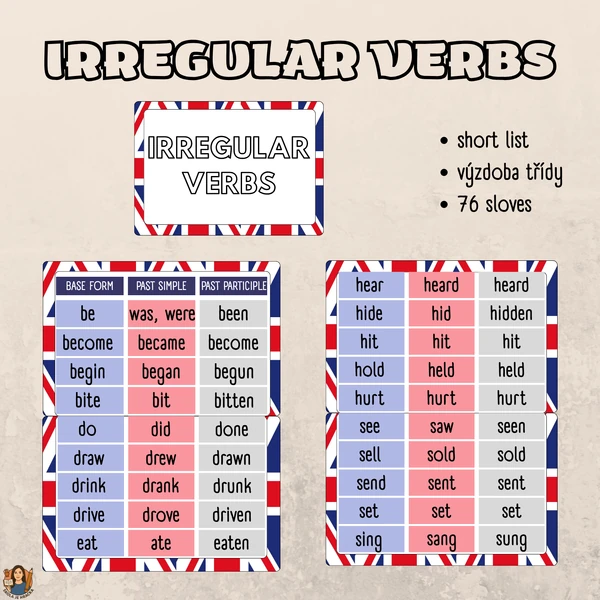 Irregular verbs - short list