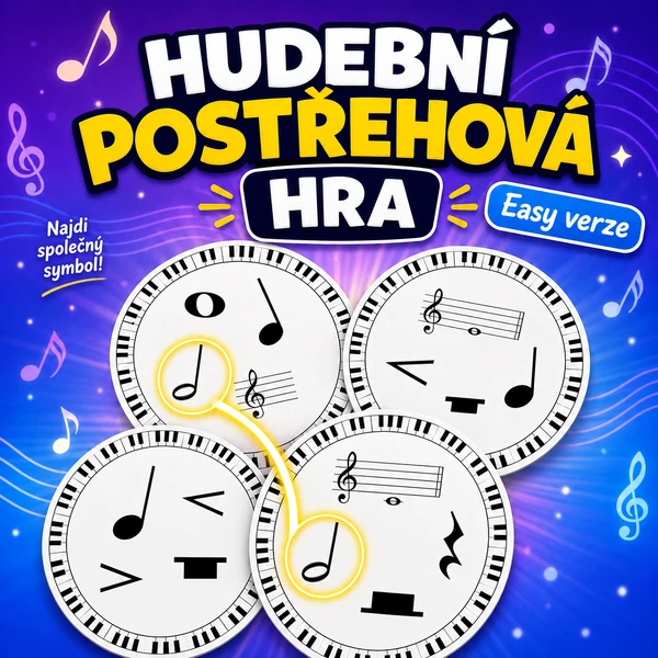 Postřehová hra s hudebními symboly (pro začátečníky)