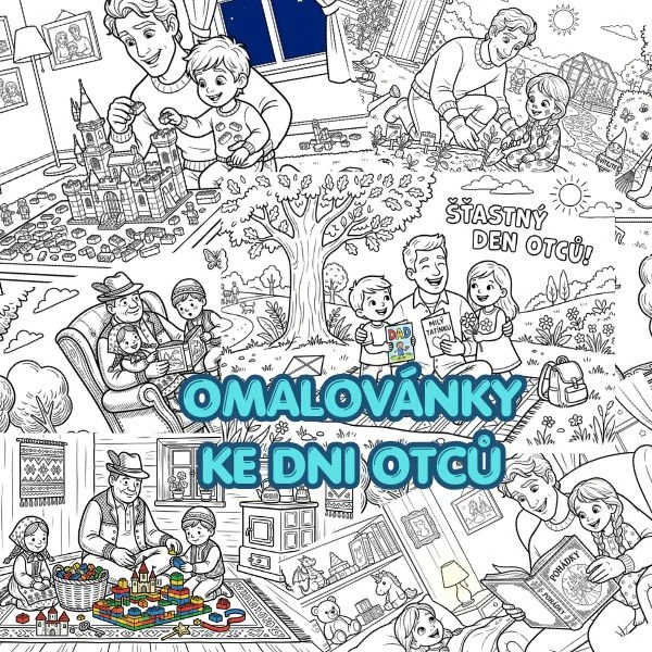 Omalovánky ke dni otců