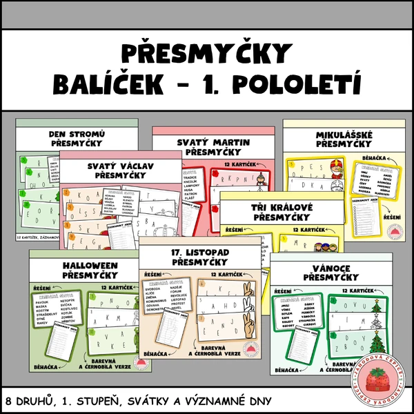 Přesmyčky - balíček - 1. pololetí