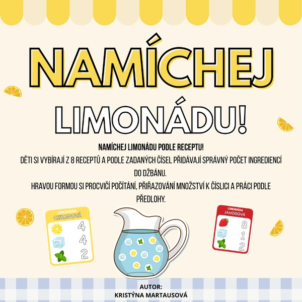 Namíchej si limonádu! - Počítací aktivita s recepty