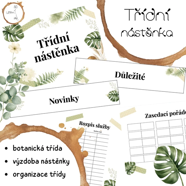 Botanická třída - třídní nástěnka a organizace