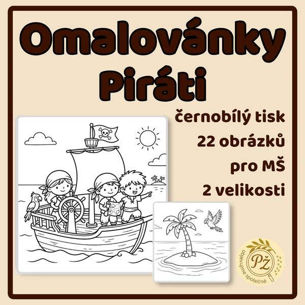 Piráti omalovánky