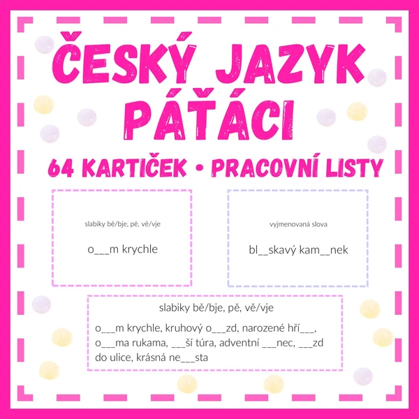 Český jazyk, páťáci, opakování