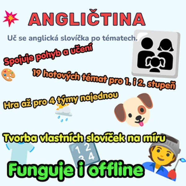 Plácačky - Angličtina