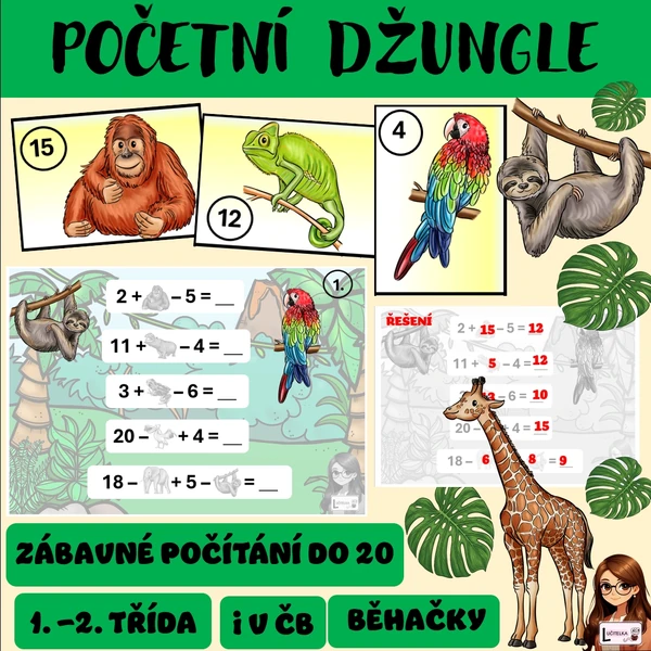 Početní džungle - aritmetika do 20 