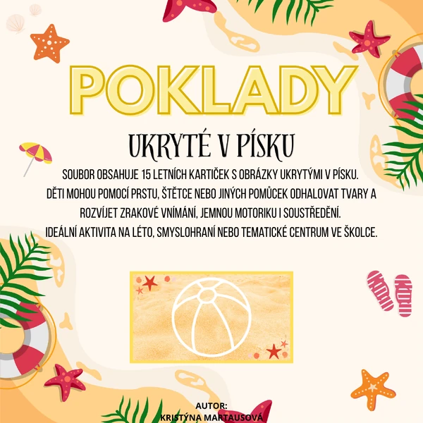 Poklady ukryté v písku – Letní grafomotorická aktivita ☀️