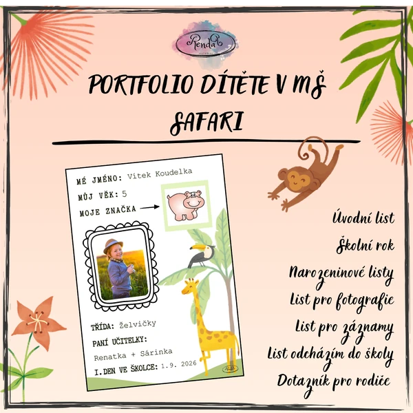 Portfolio dítěte v MŠ - Safari