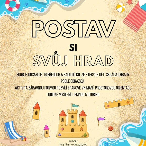 Postav si svůj hrad 🏰 - 16 šablon ke skládání