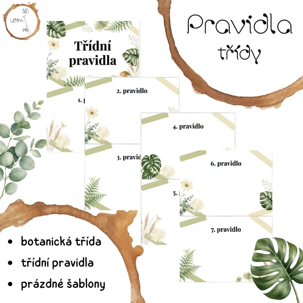Botanická třída - pravidla třídy