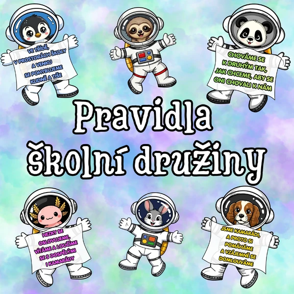 Pravidla školní družiny - Zvířecí astronauti 1