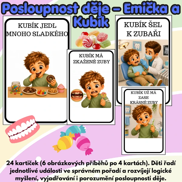 Obrázkové příběhy s Emičkou a Kubíkem