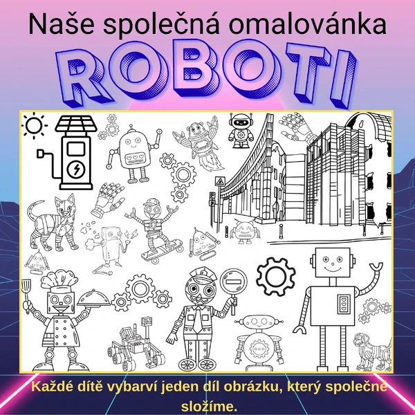Mega omalovánka – Roboti 2,8 a 18 částí