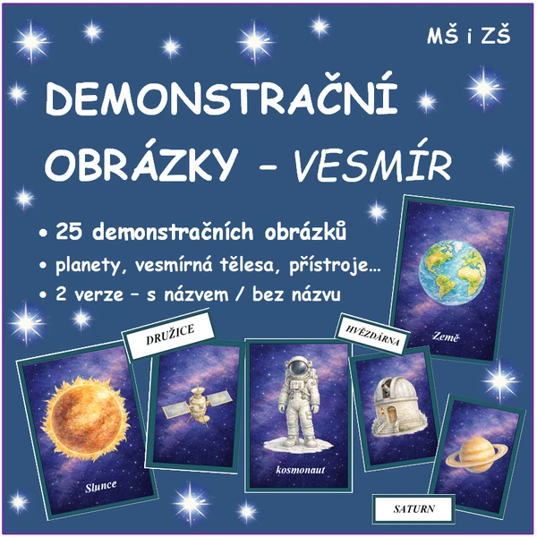 VESMÍR - demonstrační obrázky