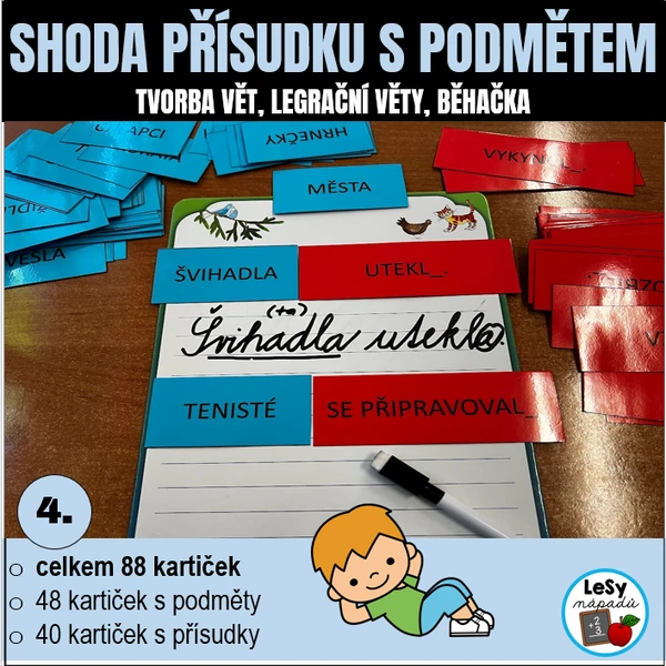 Shoda přísudku s podmětem - legrační věty
