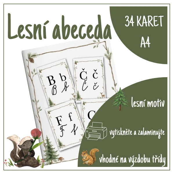 ABECEDA - lesní motiv