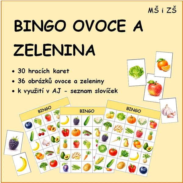 BINGO OVOCE A ZELENINA