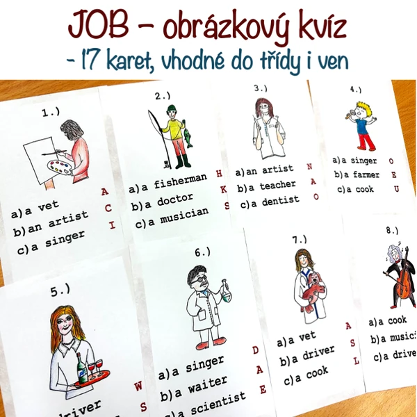 Job - obrázkový kvíz (picture quiz easy)