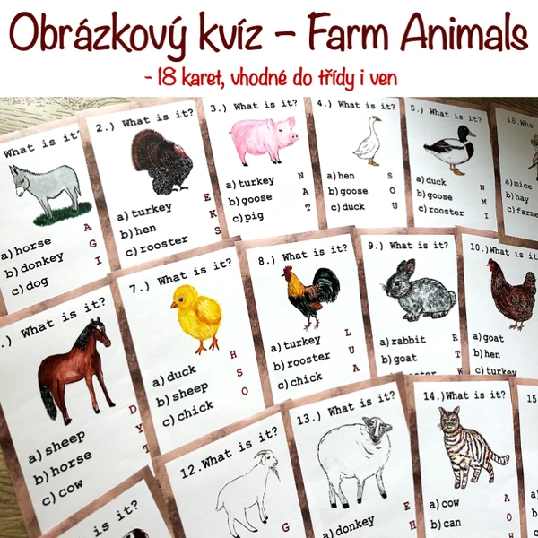 Obrázkový kvíz - Farm Animals