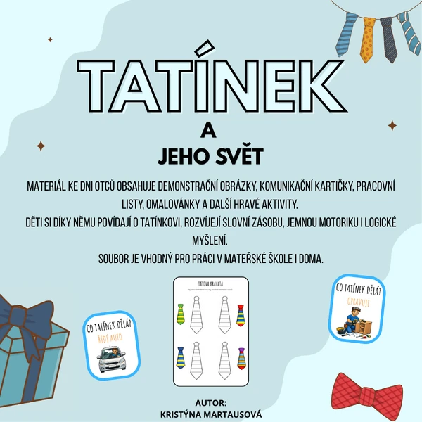👨 Můj tatínek – Hravý materiál ke Dni otců