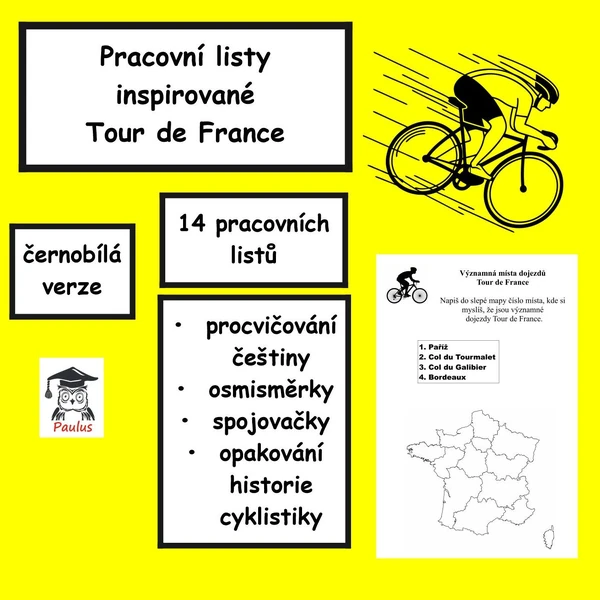 Pracovní listy inspirované Tour de France