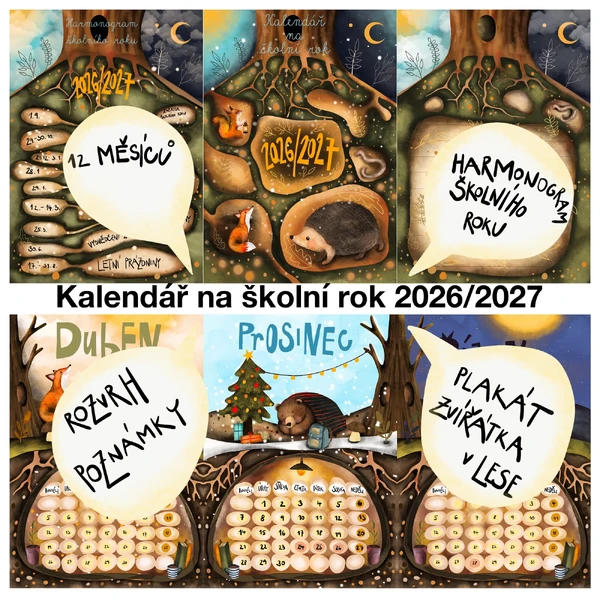 Lesní školní kalendář na rok 2026/2027