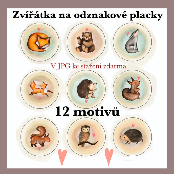 Zvířecí motivy na plackové odznaky