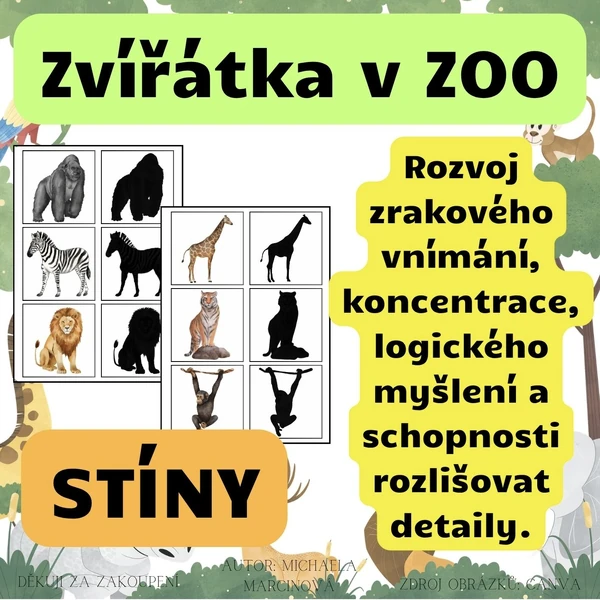 ZVÍŘÁTKA ZE ZOO - stíny