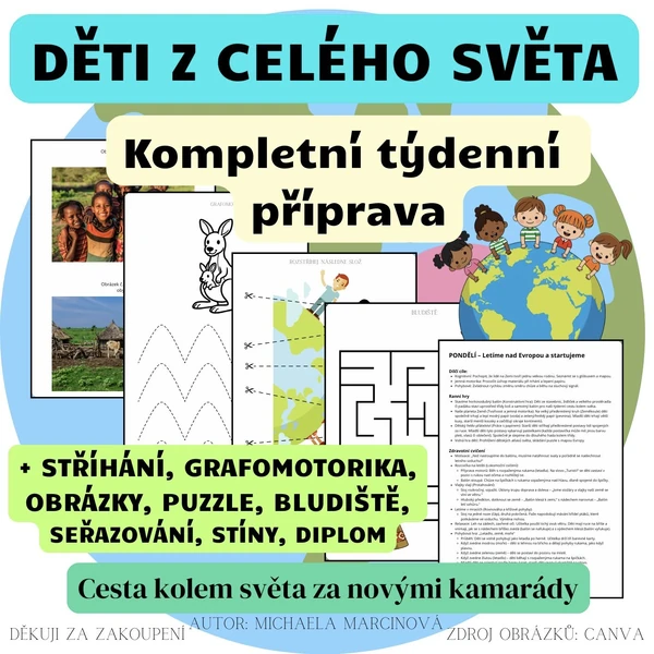 DĚTI Z CELÉHO SVĚTA - Kompletní týdenní příprava
