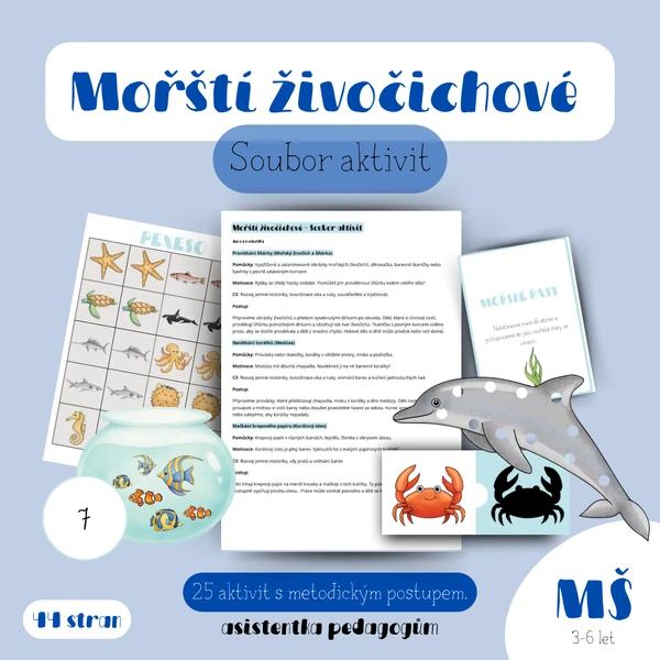 Mořští živočichové - Soubor aktivit