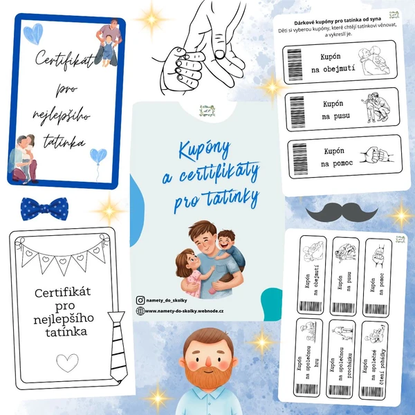 Kupóny a certifikáty pro tatínky