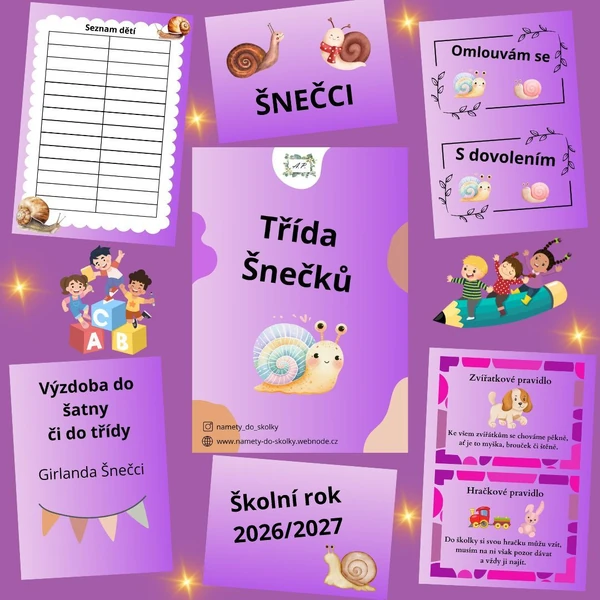 Výzdoba třídy Šnečků