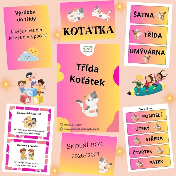 Výzdoba třídy Koťátek 