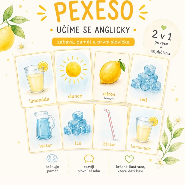 Letní pexeso - učíme se anglicky