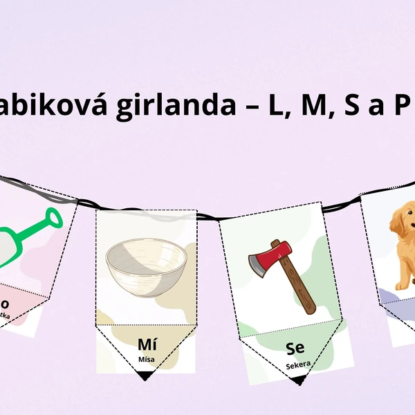 Veselá obrázková girlanda pro malé čtenáře!