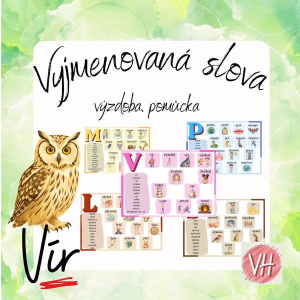 Vyjmenovaný slova- výzdoba, pomůcka