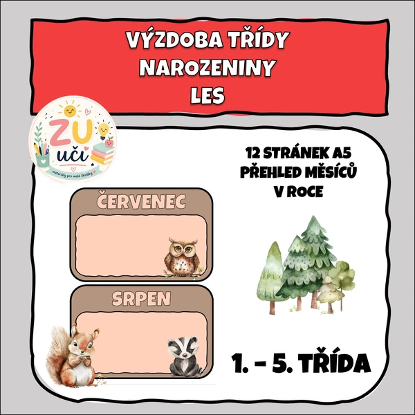Výzdoba třídy - Narozeniny - Les