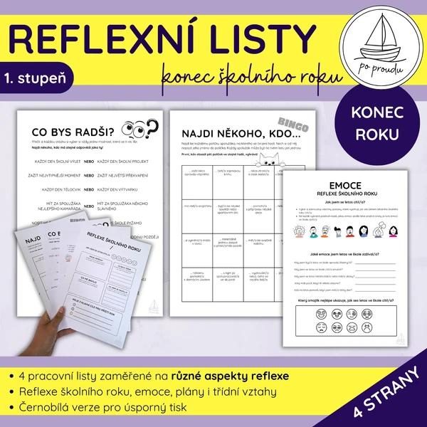 Reflexe školního roku | pracovní listy a aktivity