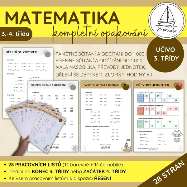 Matematika pro 3. třídu | kompletní opakování
