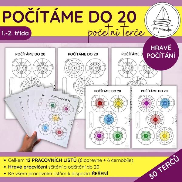 Počítání do 20 | početní terče