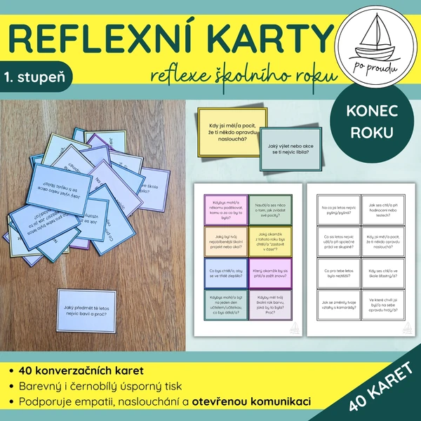 Reflexe školního roku | 40 konverzačních karet